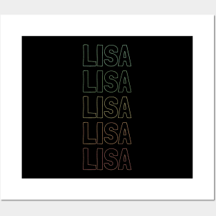 Lisa Name Pattern Posters and Art